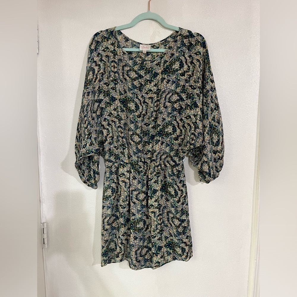 Parker mini dress boat collar size S 100% silk
